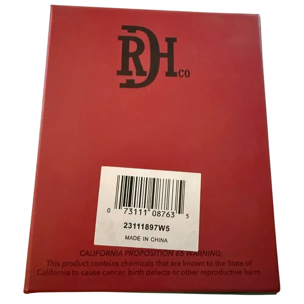 Red Dirt Hat Company Southwest Pattern Brown Leather Men's Trifold Wallet, NWT